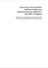 Improving communication between health care professionals and patients in the NHS in England: Findings of a systematic evidence review and recommendations for an action plan